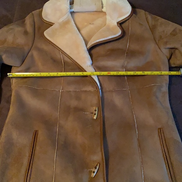 Practically new Dennis Basso  suede look long coat - Picture 6 of 7